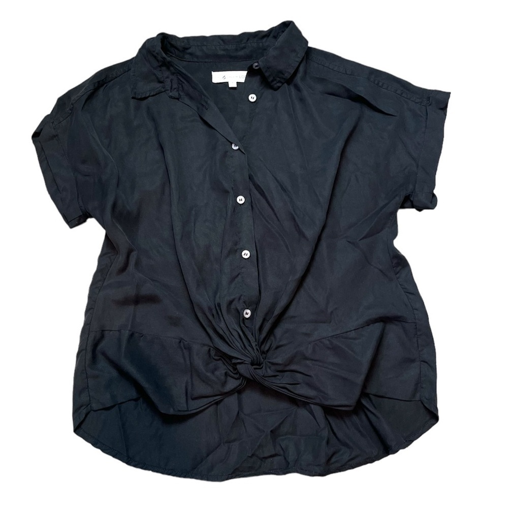 Lou & Grey for LOFT Fluid Twill Twist Front Top Small